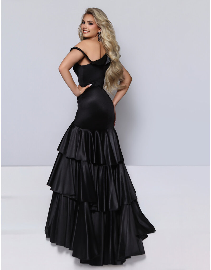 KATE PARKER One shoulder ruffle corset bodice ruffle mermaid 27054