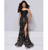 KATE PARKER Strapless satin crumcatcher corset bodice sequin fitted skirt 27055