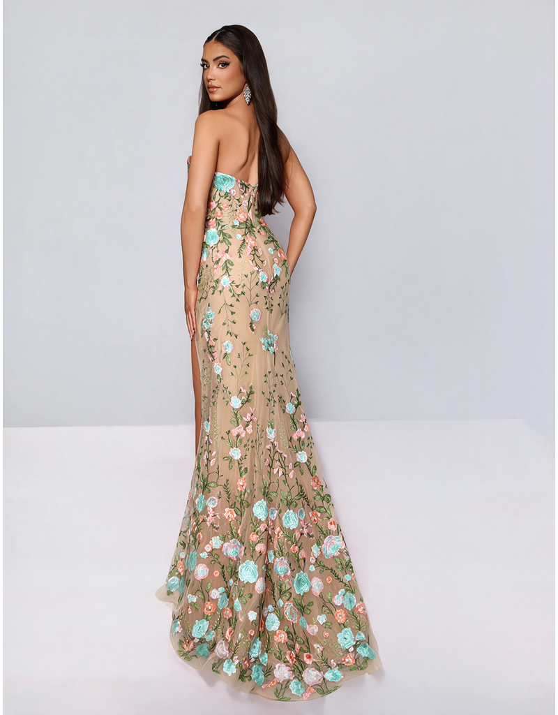 KATE PARKER High neck floral embroidered fit n flare 27057