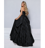 KATE PARKER Strapless metalic brocade sheer side ballgown 27060