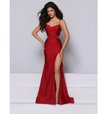 KATE PARKER Spaghetti strap side cut out fitted jersey gown 27061
