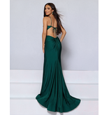 KATE PARKER Spaghetti strap side cut out fitted jersey gown 27061