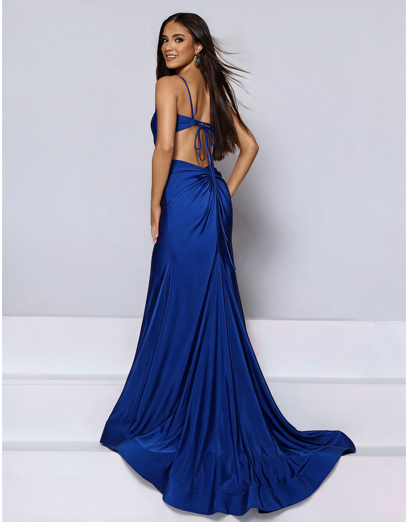 KATE PARKER Spaghetti strap side cut out fitted jersey gown 27061