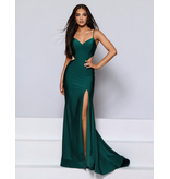 KATE PARKER Spaghetti strap side cut out fitted jersey gown 27061