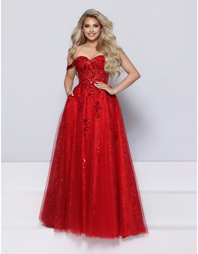 KATE PARKER Off the shoulder sequin a-line 27084