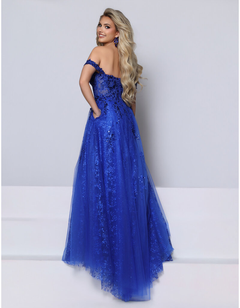 KATE PARKER Off the shoulder sequin a-line 27084