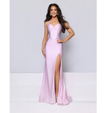 KATE PARKER Beaded flower halter fitted gown 27801