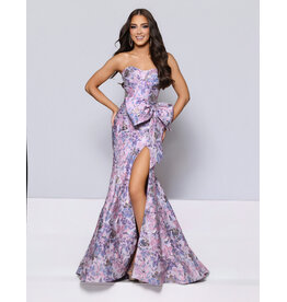 KATE PARKER Strapless fit n flare brocaded corset back 27827