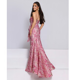 KATE PARKER Strapless fit n flare brocaded corset back 27827