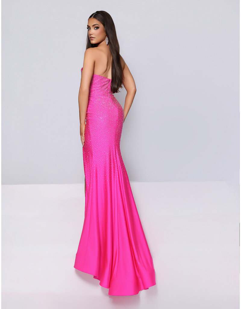 KATE PARKER STRAPLESS, SIDE DRAPE, LEG SLIT 26080