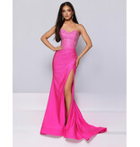 KATE PARKER STRAPLESS, SIDE DRAPE, LEG SLIT 26080