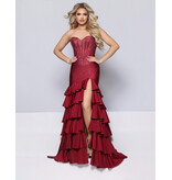 KATE PARKER Strapless corset beaded fitted mermaid w/ruffles 26301