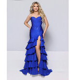 KATE PARKER Strapless corset beaded fitted mermaid w/ruffles 26301