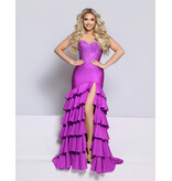 KATE PARKER Strapless corset beaded fitted mermaid w/ruffles 26301