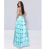 KATE PARKER A-LINE, RUFFLE, BEADED, CORSET BODICE, LACE-UP BACK 26264
