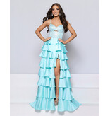 KATE PARKER A-LINE, RUFFLE, BEADED, CORSET BODICE, LACE-UP BACK 26264