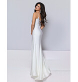 KATE PARKER Beaded spaghetti strap corset bodice fitted gown 26050