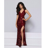 KATE PARKER Tank sequin fitted open back gown 27048