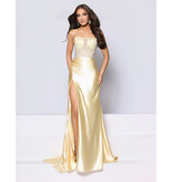 KATE PARKER FITTED, STRAPLESS, BEADED, CORSET BODICE WITH SLIT 26043