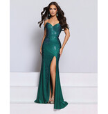 KATE PARKER Fitted, off shoulder, fully beaded, lace-up back with slit 26185