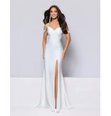 KATE PARKER Fitted, off shoulder, fully beaded, lace-up back with slit 26185