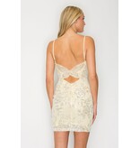 LOVESOME Spaghetti strap fitted sequin butterfly back CD26559071