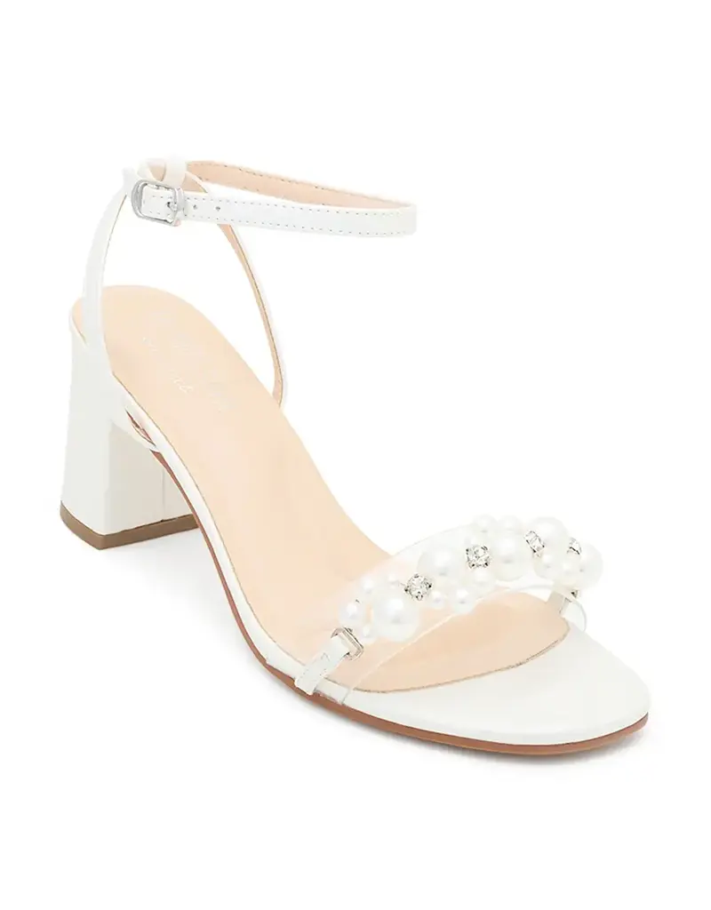 Pearl chunk heel ankle strap ALBA-14