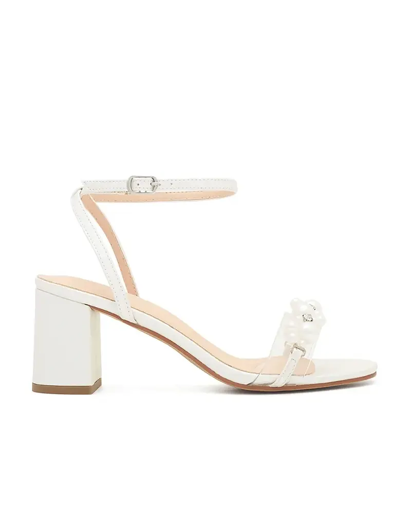 Pearl chunk heel ankle strap ALBA-14
