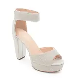 Rhinestone 1" platform velcro ankle TRISTA-13