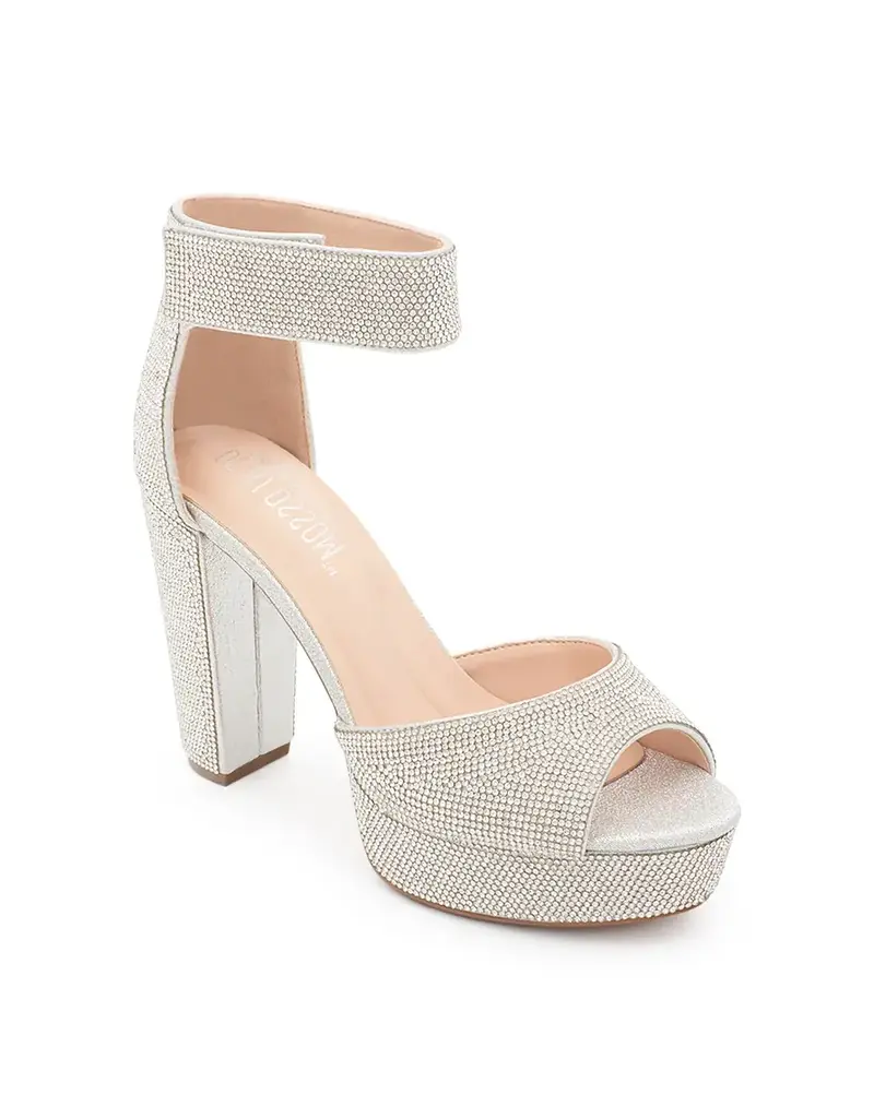 Rhinestone 1" platform velcro ankle TRISTA-13