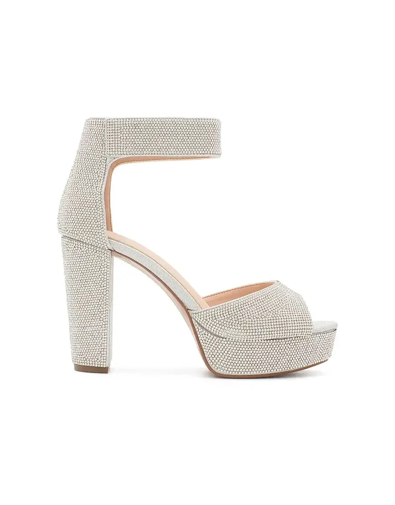 Rhinestone 1" platform velcro ankle TRISTA-13