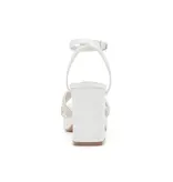 Rhineston toe strappy block platform RACHEL-6