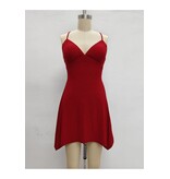 LOVESOME Spaghetti strap glitter a-line short gown CD2631084