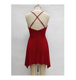 LOVESOME Spaghetti strap glitter a-line short gown CD2631084