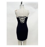 LOVESOME Strapless beaded trim fitted short gown CD2631208