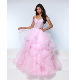 KATE PARKER OFF SHLDR, RUFFLE, CRST BODICE, LC BCK 25698