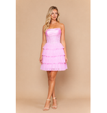 Strapless beaded corset ruffle a-line skirt 2626246