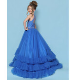2Cute Princess High neck beaded bodice ruffle tulle ballgown G1291