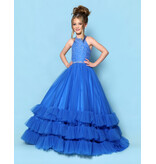 2Cute Princess High neck beaded bodice ruffle tulle ballgown G1291