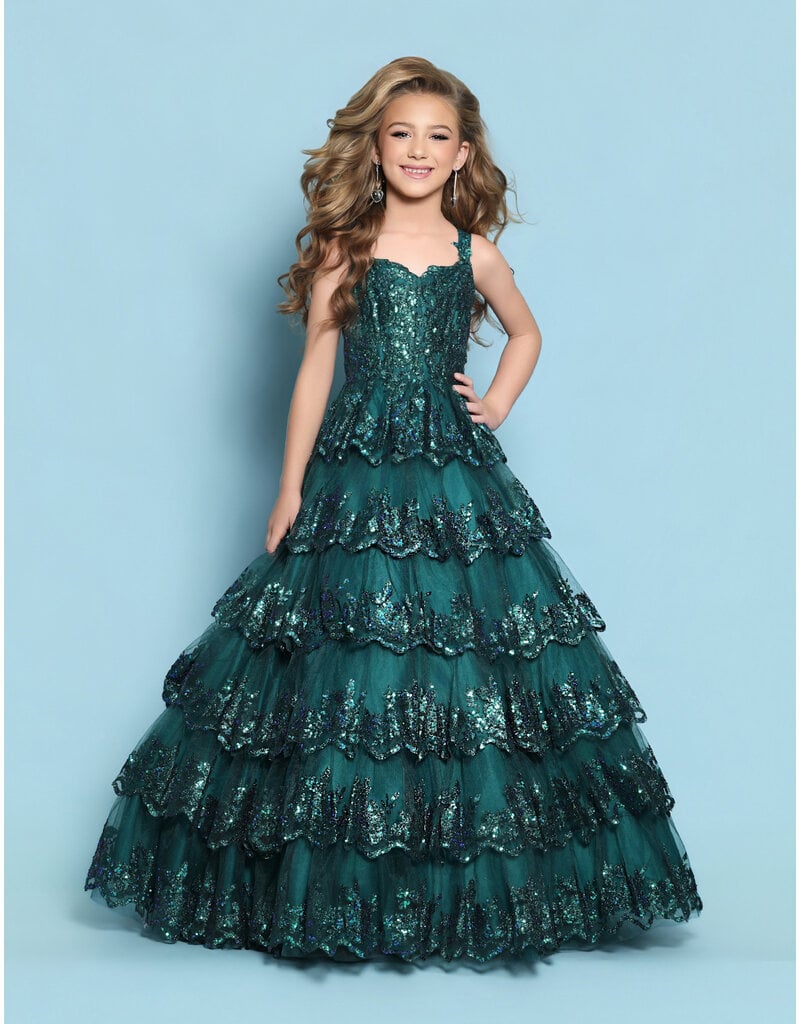 2Cute Princess Tiered Lace Ballgown G1289