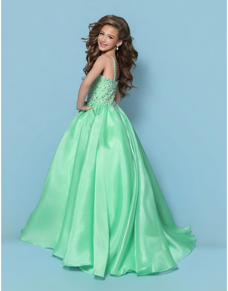 KP MINI Beaded bodice organza corset ballgown G1314