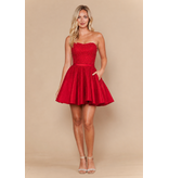 Strapless pearl beaded  a-line short gown 2626140