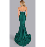 JESSICA ANGEL Strapless beaded cutout bow fitted gown JA2644