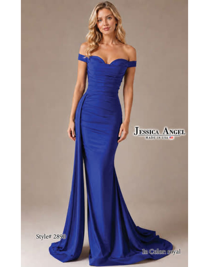 JESSICA ANGEL Off the shoulder rouched fit n flare JA2890