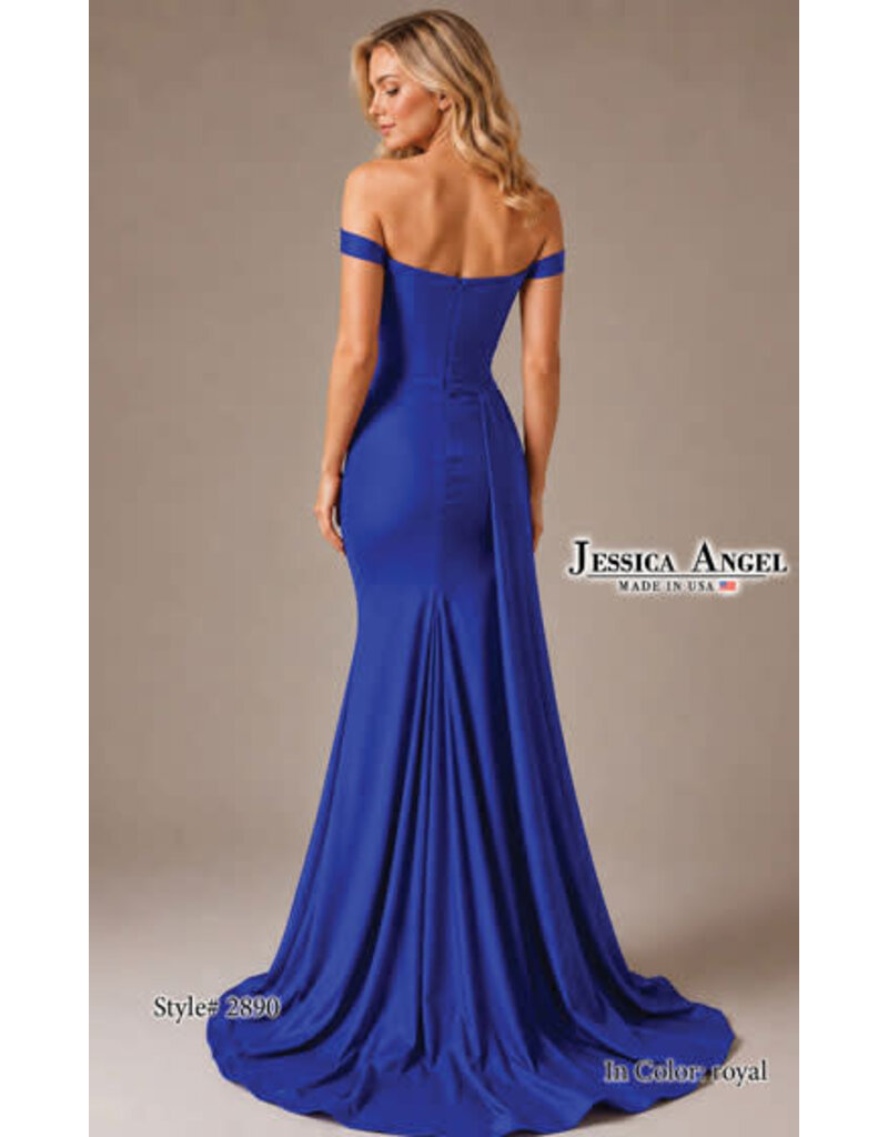 JESSICA ANGEL Off the shoulder rouched fit n flare JA2890