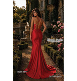 JESSICA ANGEL Spaghetti strap front cut out fit n flare lace up back JA2894