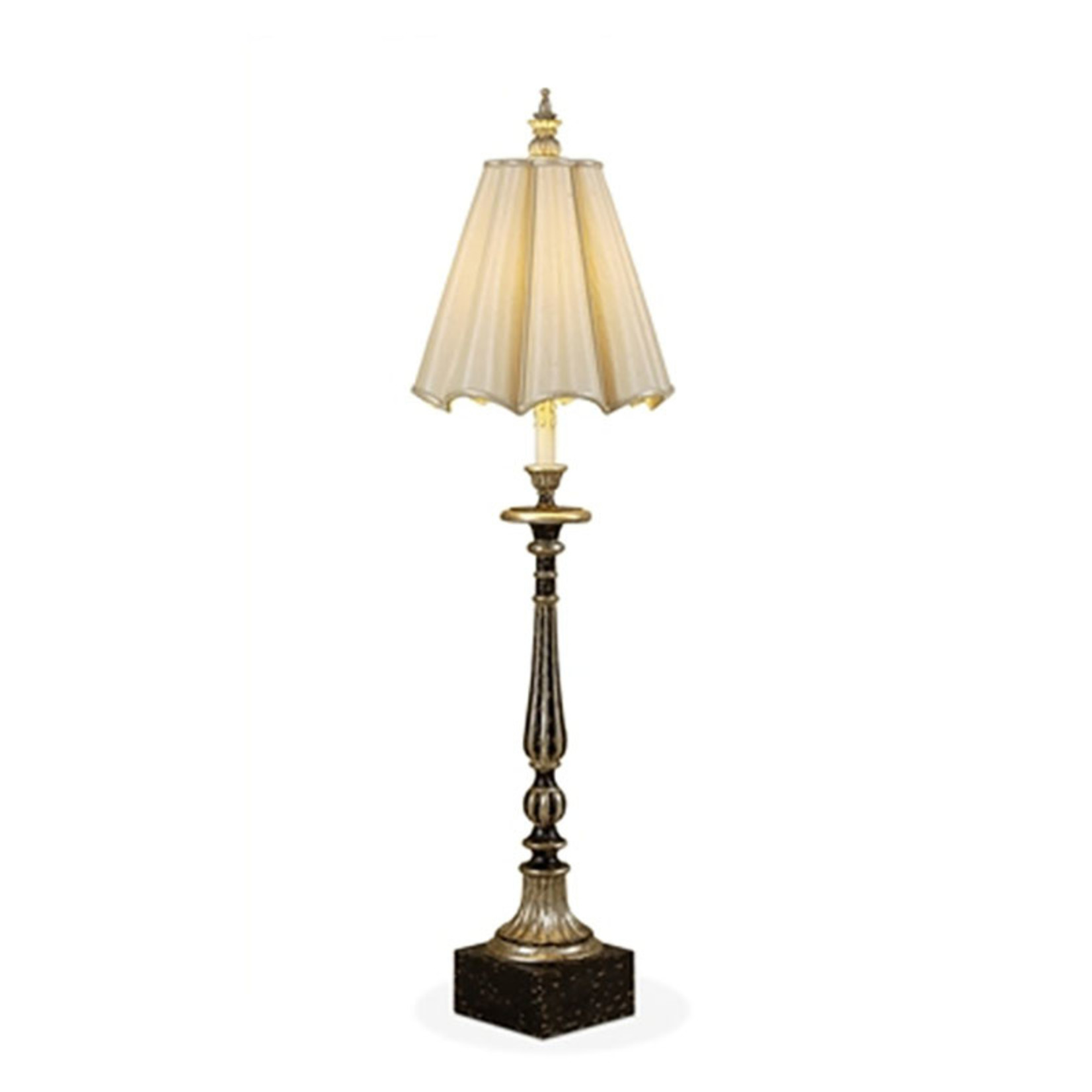 Maitland Smith Silvered Candlestick Table Lamp