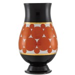 Currey & Company De Luca Black, Orange & White Porcelain Vase