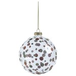 Zodax Clear Ball w/ Glitter Dots (4") Ornament