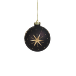 Zodax Gold and Black Star Ornament 3"